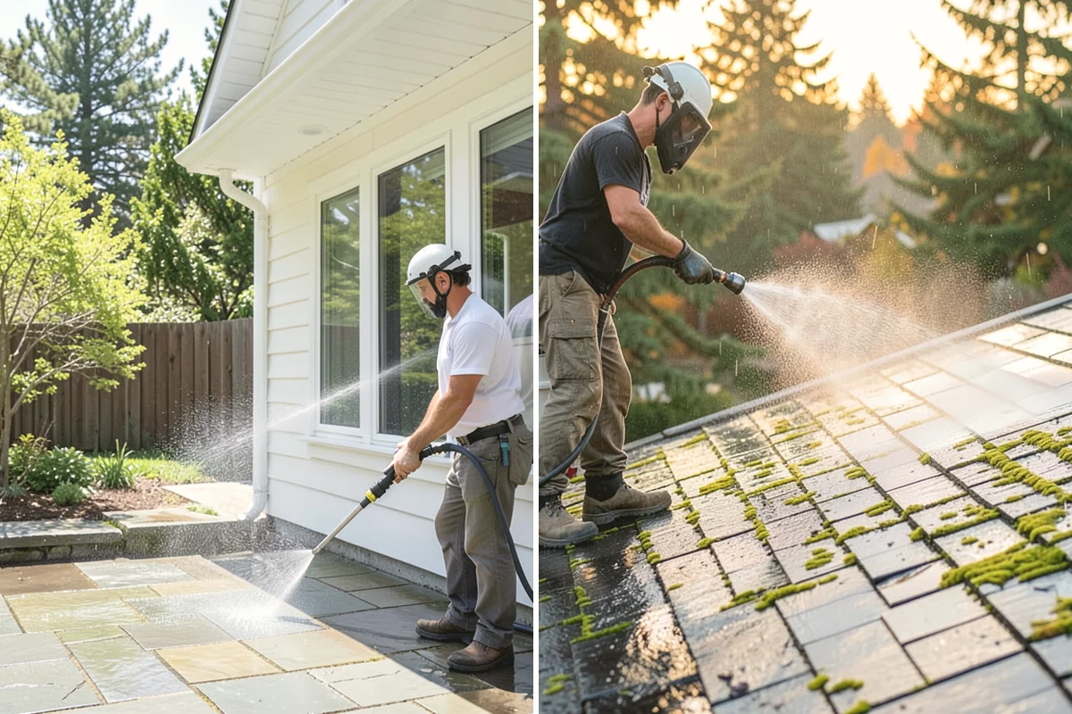 Basement Floor Cleaning in Mill Creek, Snohomish County, WA - Assess drainage and remove stored items from the work zone