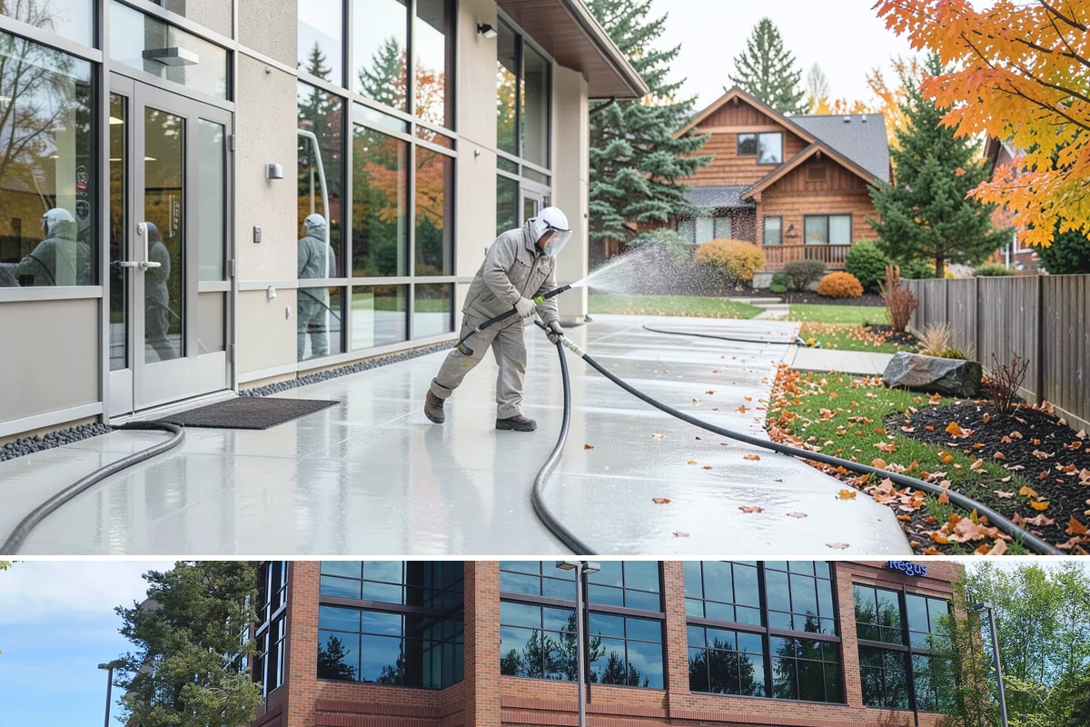 Basement Floor Cleaning in Mountlake Terrace, Snohomish County, WA - Cleaning during the drier summer months lets the space ventilate and dry faster, which is important for below-grade concrete...