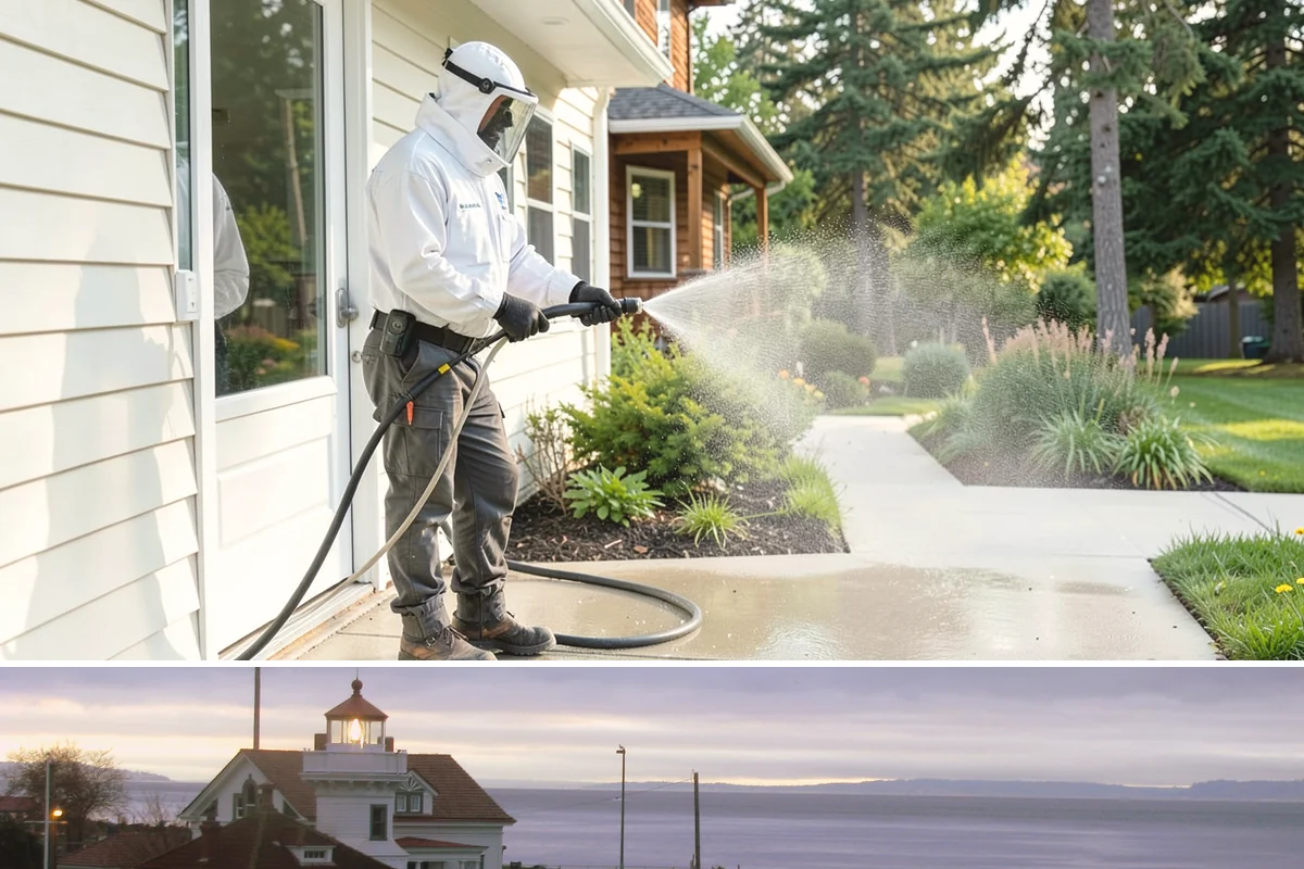 Basement Floor Cleaning in Mukilteo, Snohomish County, WA - Cleaning during the drier summer months lets the space ventilate and dry faster, which is important for below-grade concrete...