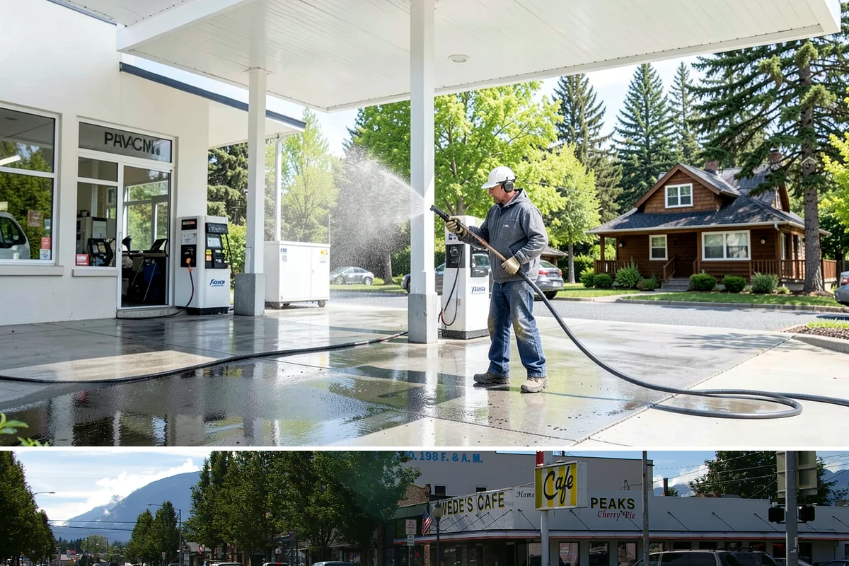 Basement Floor Cleaning in North Bend, King County, WA - Cleaning during the drier summer months lets the space ventilate and dry faster, which is important for below-grade concrete...