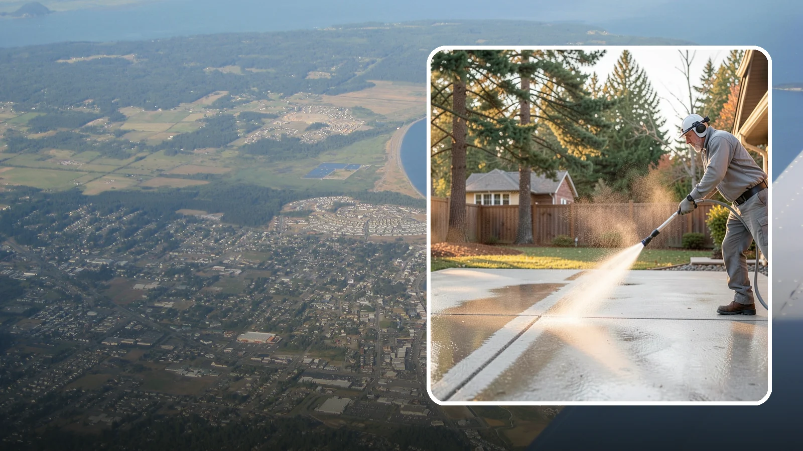 Basement Floor Cleaning in Oak Harbor, Island County, WA - Clean and deodorize damp basement concrete to control the musty buildup common in Washington's wet climate.