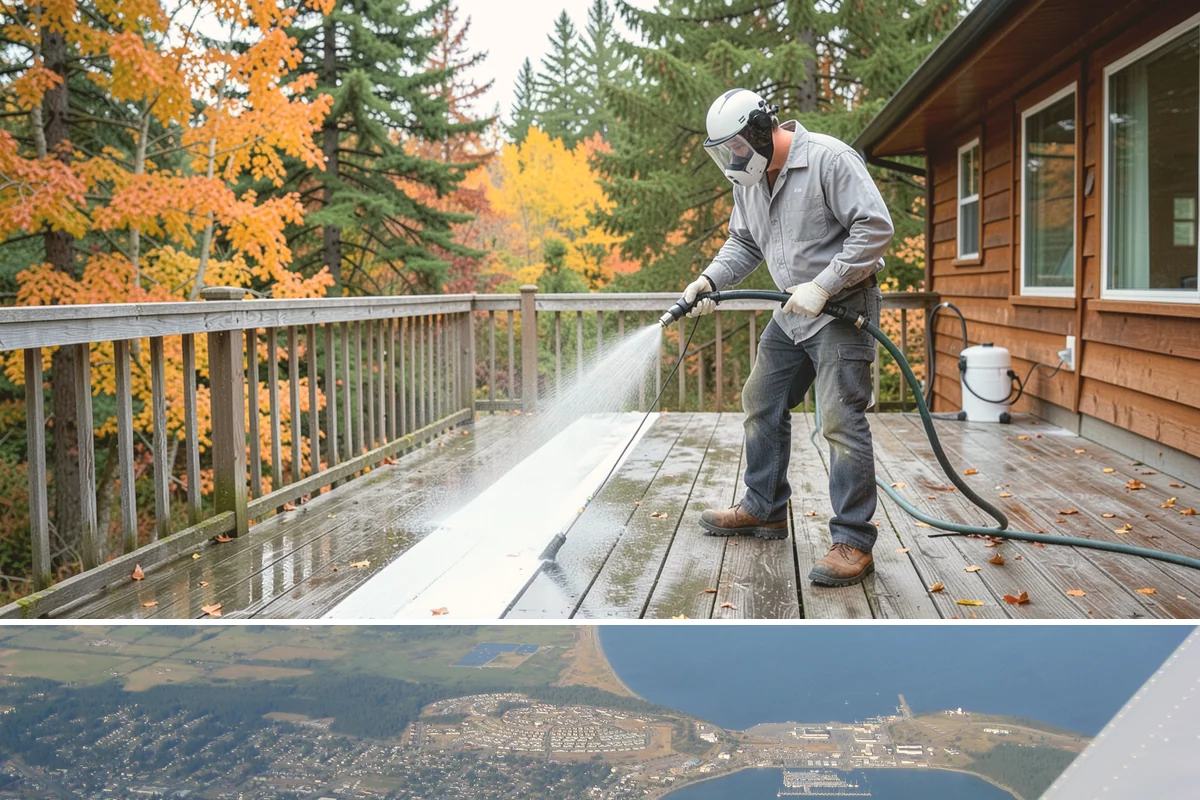 Basement Floor Cleaning in Oak Harbor, Island County, WA - Cleaning during the drier summer months lets the space ventilate and dry faster, which is important for below-grade concrete...