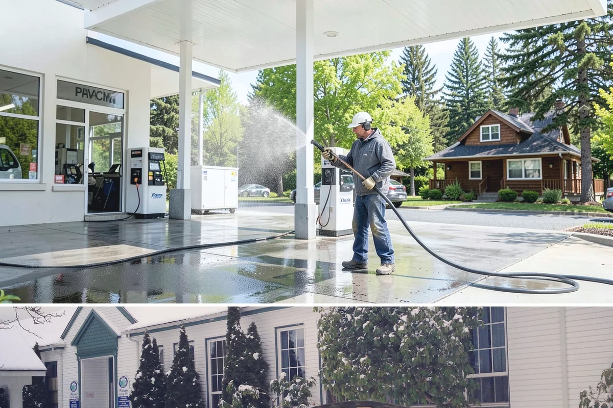 Basement Floor Cleaning in Pacific, King County, WA - Cleaning during the drier summer months lets the space ventilate and dry faster, which is important for below-grade concrete...