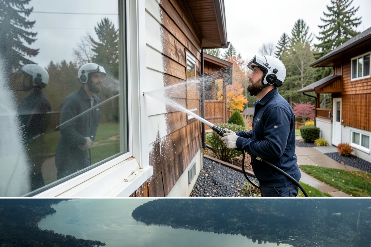 Basement Floor Cleaning in Sammamish, King County, WA - Cleaning during the drier summer months lets the space ventilate and dry faster, which is important for below-grade concrete...