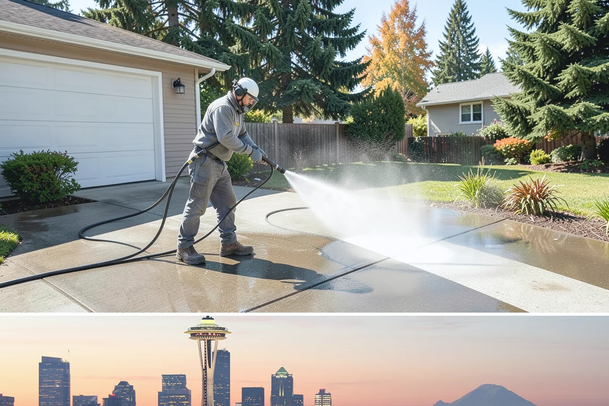 Basement Floor Cleaning in Seattle, King County, WA - Cleaning during the drier summer months lets the space ventilate and dry faster, which is important for below-grade concrete...