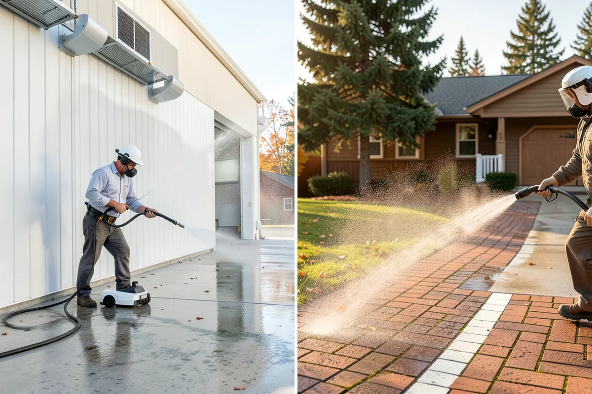 Basement Floor Cleaning in Snoqualmie, King County, WA - Assess drainage and remove stored items from the work zone