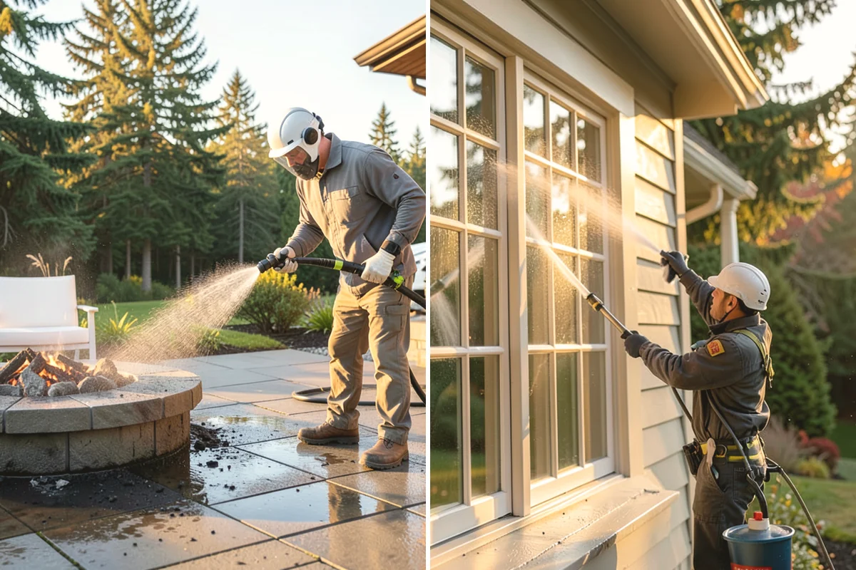 Basement Floor Cleaning in University Place, Pierce County, WA - Assess drainage and remove stored items from the work zone