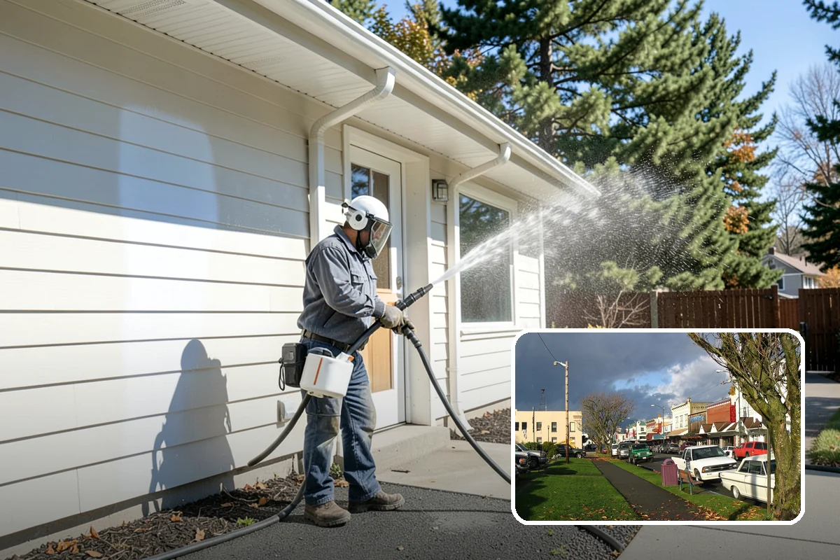 Basketball Court Cleaning in Arlington, Snohomish County, WA - Restores reliable traction on a moss-slicked surface