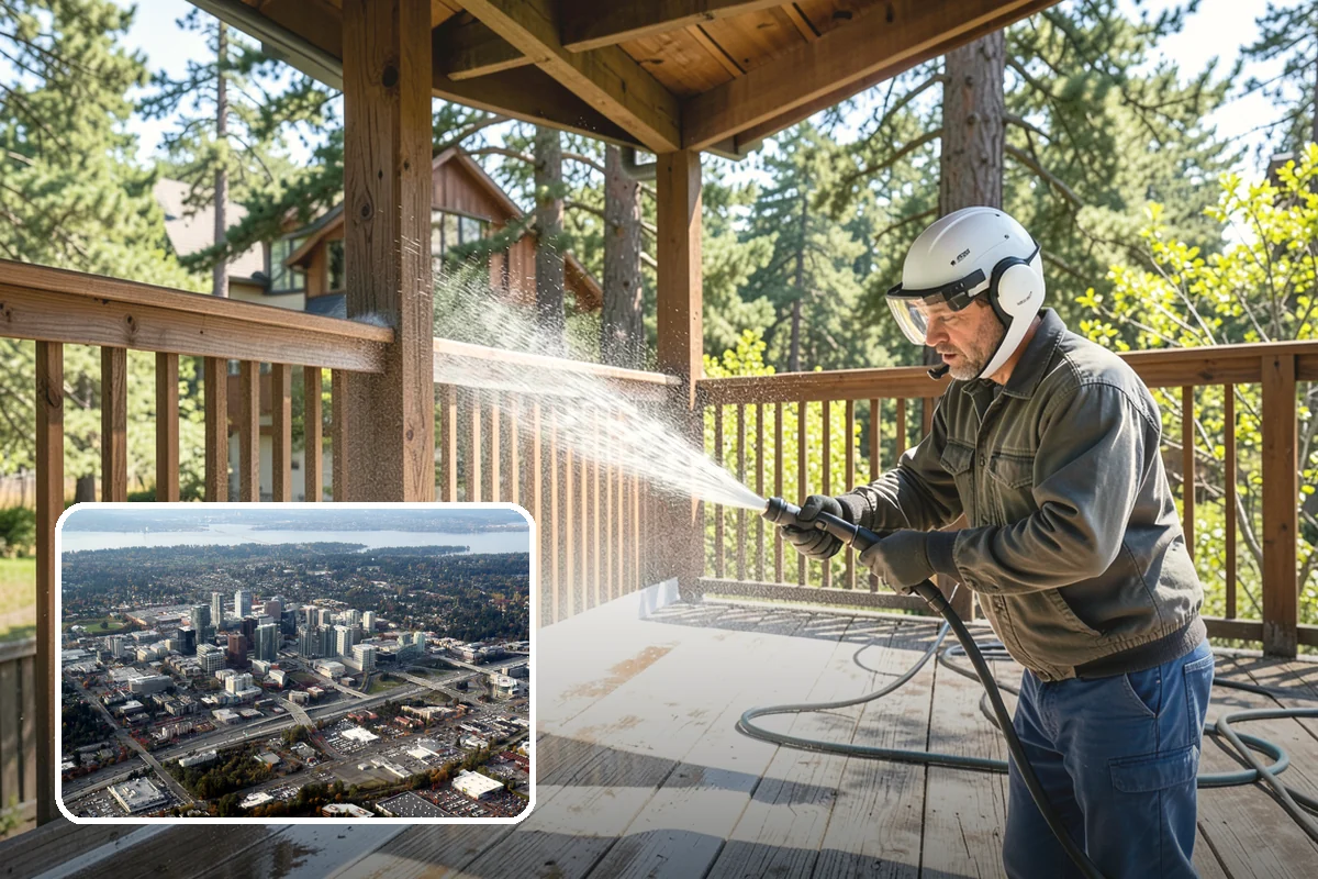 Basketball Court Cleaning in Bellevue, King County, WA - Restores reliable traction on a moss-slicked surface