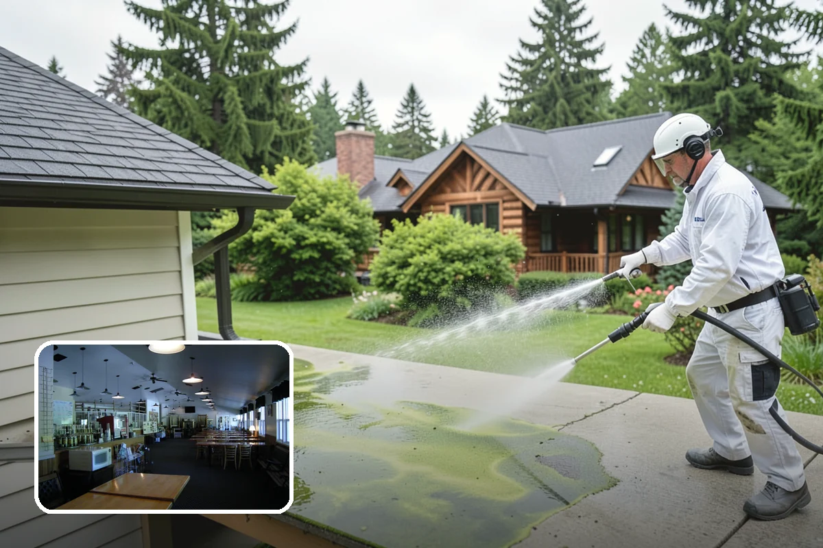 Basketball Court Cleaning in Black Diamond, King County, WA - Restores reliable traction on a moss-slicked surface