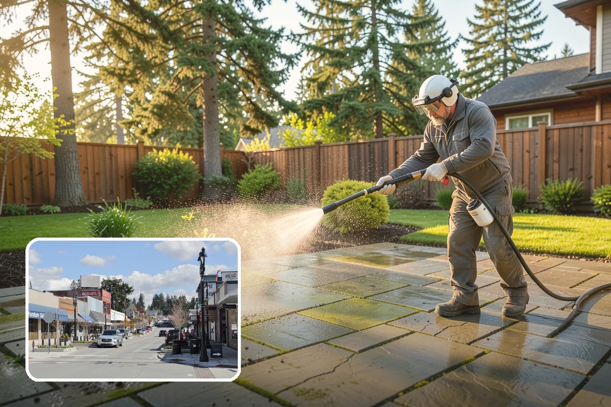Basketball Court Cleaning in Bothell, King County, WA - Restores reliable traction on a moss-slicked surface