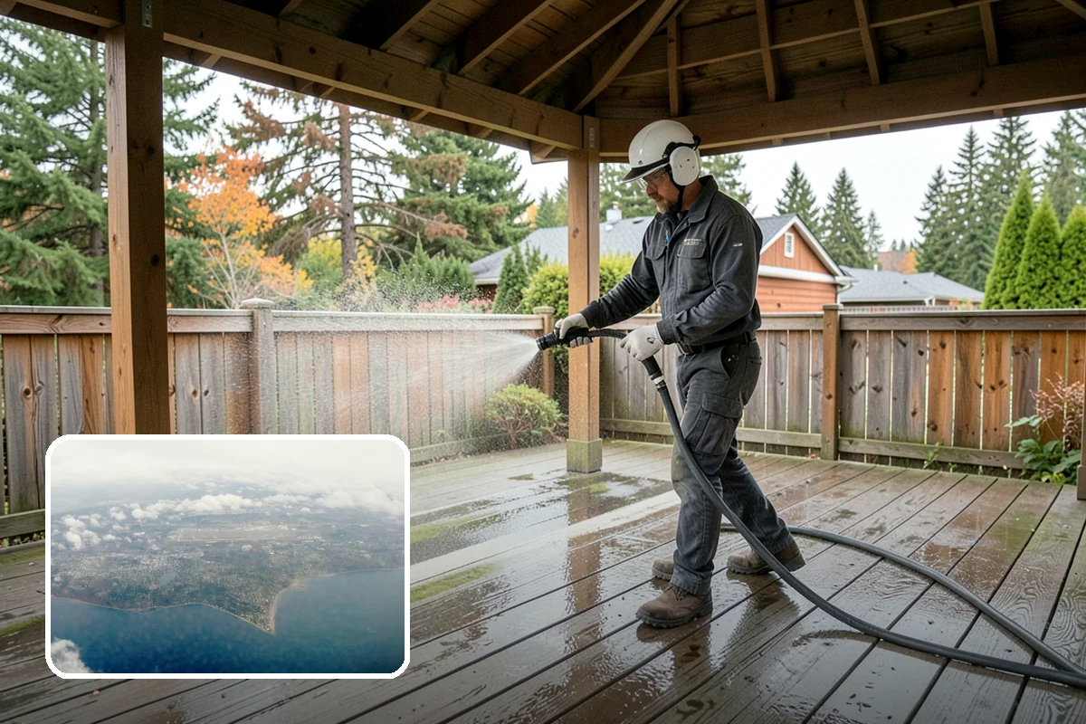 Basketball Court Cleaning in Burien, King County, WA - Restores reliable traction on a moss-slicked surface