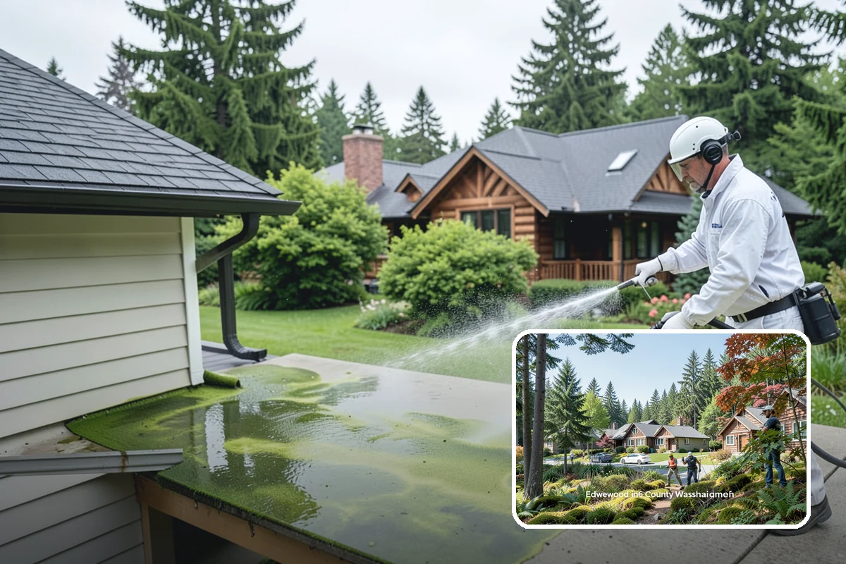 Basketball Court Cleaning in Edgewood, Pierce County, WA - Restores reliable traction on a moss-slicked surface