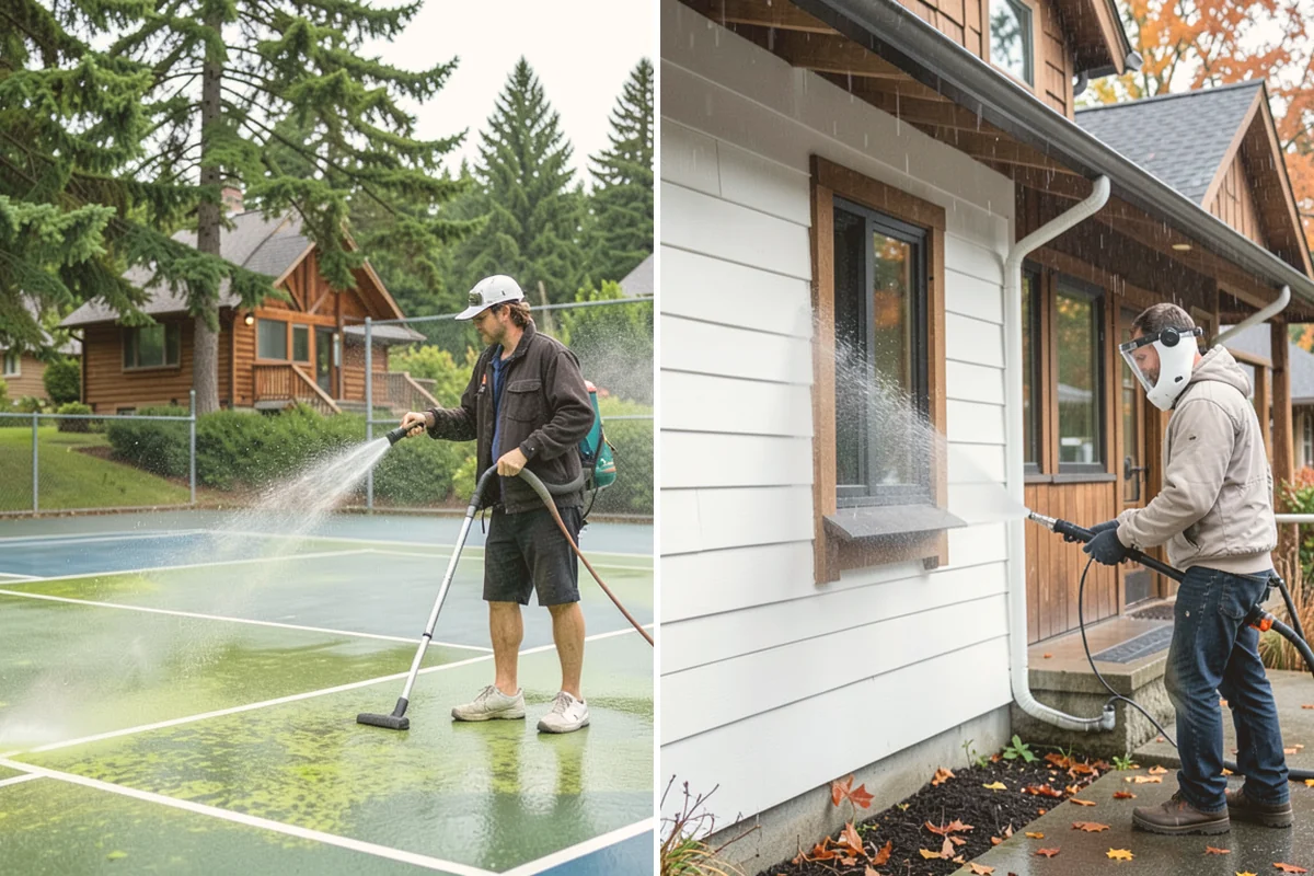 Basketball Court Cleaning in Edmonds, Snohomish County, WA - Clear the court and sweep away loose debris
