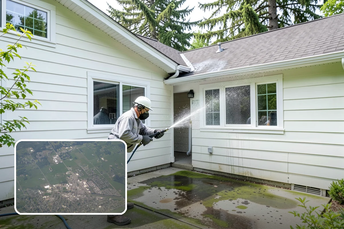 Basketball Court Cleaning in Enumclaw, King County, WA - Restores reliable traction on a moss-slicked surface