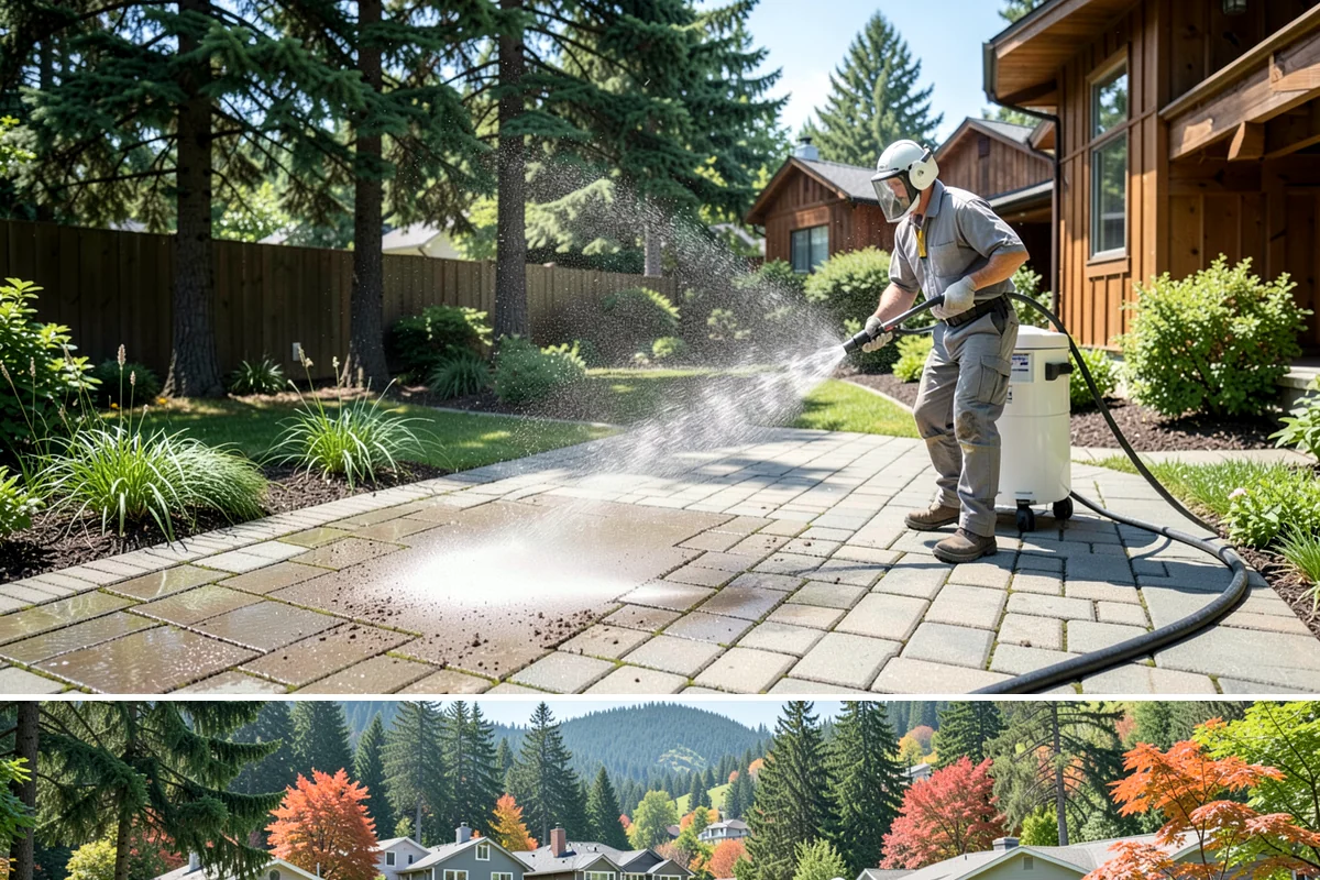 Basketball Court Cleaning in Fircrest, Pierce County, WA - Clean the court in late spring to shed winter moss before the outdoor playing season heats up.