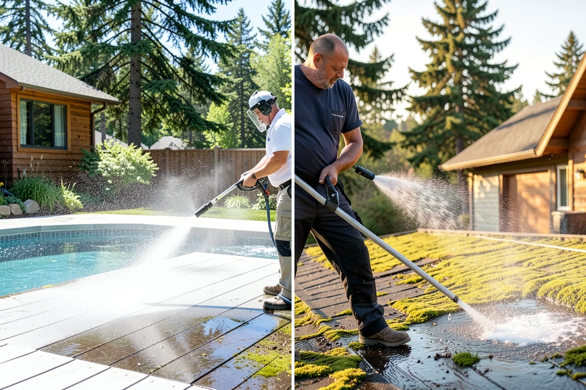 Basketball Court Cleaning in Gig Harbor, Pierce County, WA - Clear the court and sweep away loose debris