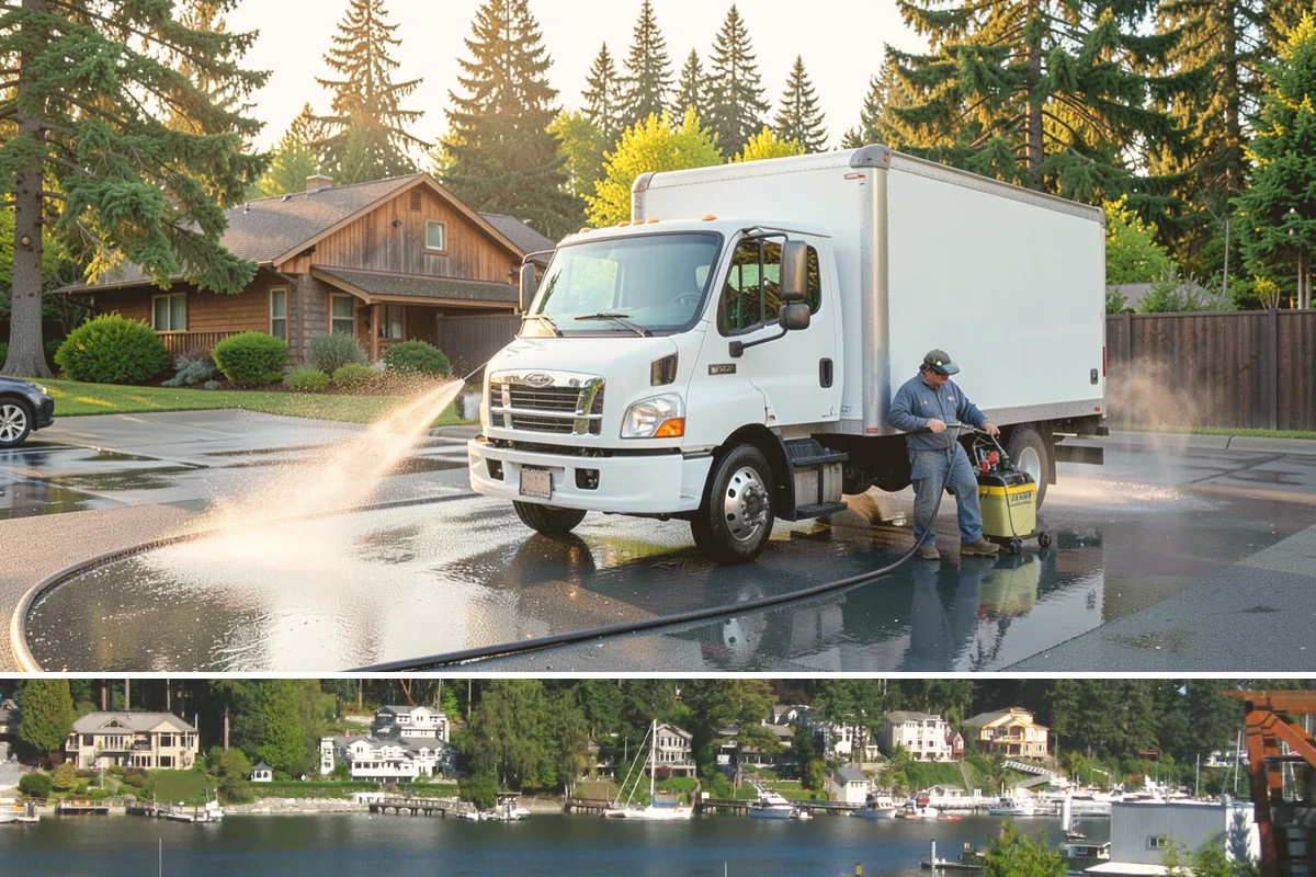 Basketball Court Cleaning in Gig Harbor, Pierce County, WA - Clean the court in late spring to shed winter moss before the outdoor playing season heats up.