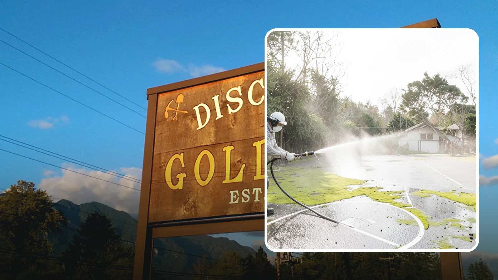 Basketball Court Cleaning in Gold Bar, Snohomish County, WA - We clean residential and community basketball courts, clearing the moss and algae that make Washington sport surfaces dangerously...