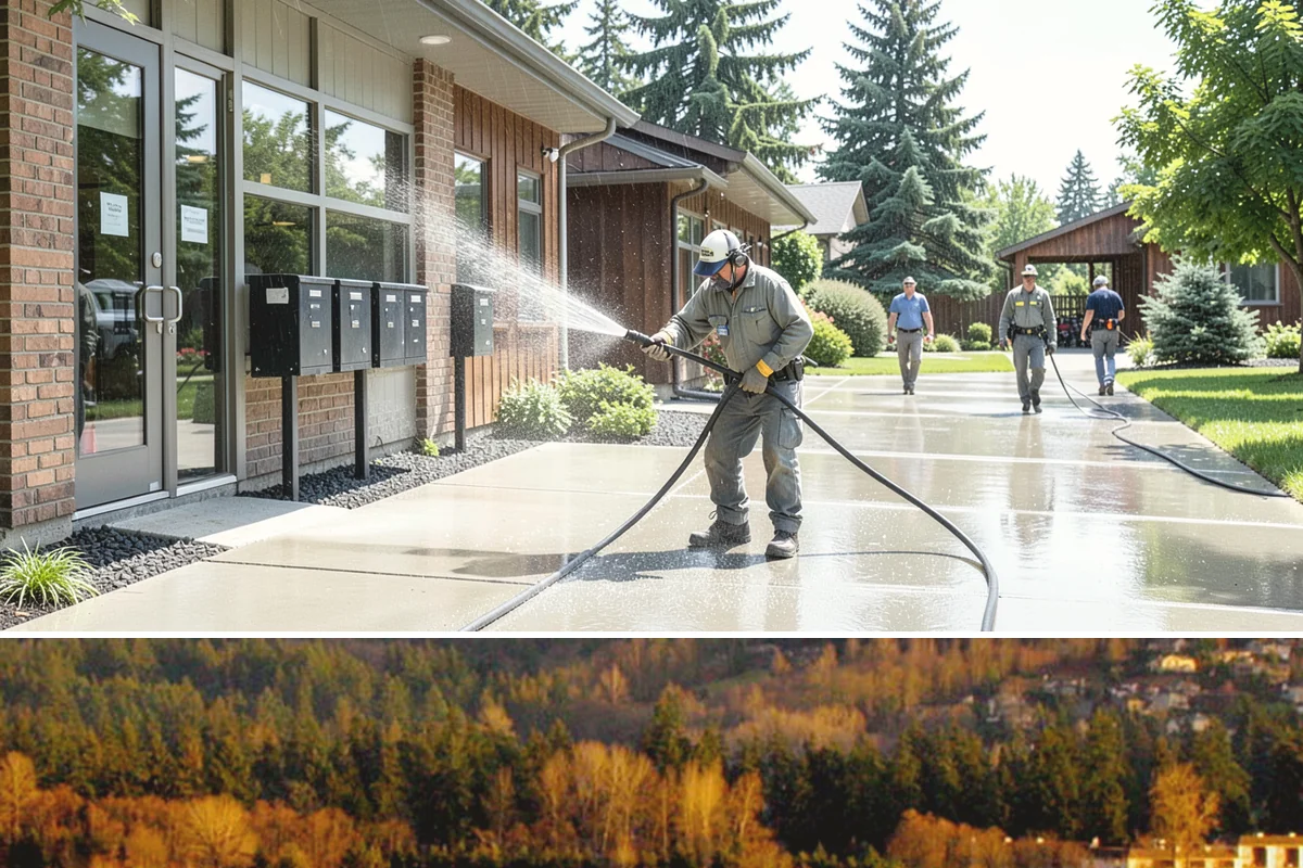 Basketball Court Cleaning in Kenmore, King County, WA - Clean the court in late spring to shed winter moss before the outdoor playing season heats up.
