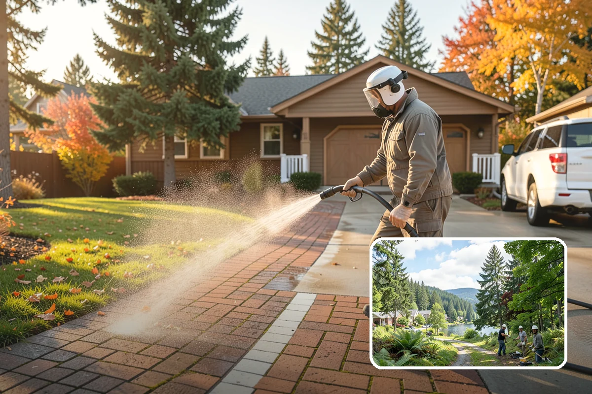 Basketball Court Cleaning in Lake Forest Park, King County, WA - Restores reliable traction on a moss-slicked surface