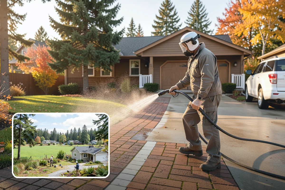 Basketball Court Cleaning in Lyman, Skagit County, WA - Restores reliable traction on a moss-slicked surface