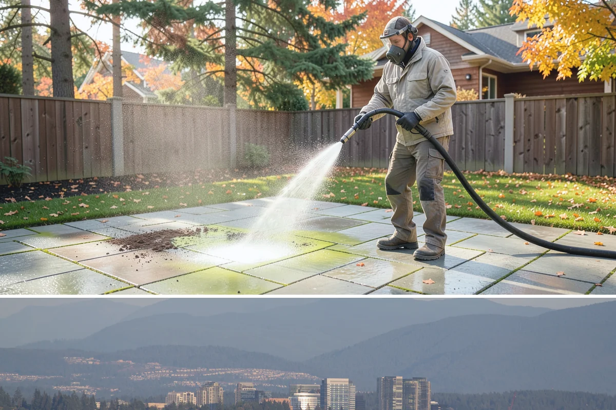 Basketball Court Cleaning in Medina, King County, WA - Clean the court in late spring to shed winter moss before the outdoor playing season heats up.