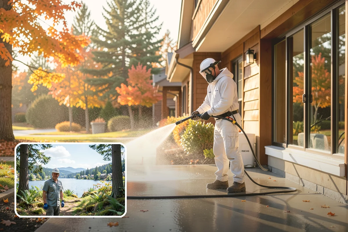 Basketball Court Cleaning in Milton, King County, WA - Restores reliable traction on a moss-slicked surface