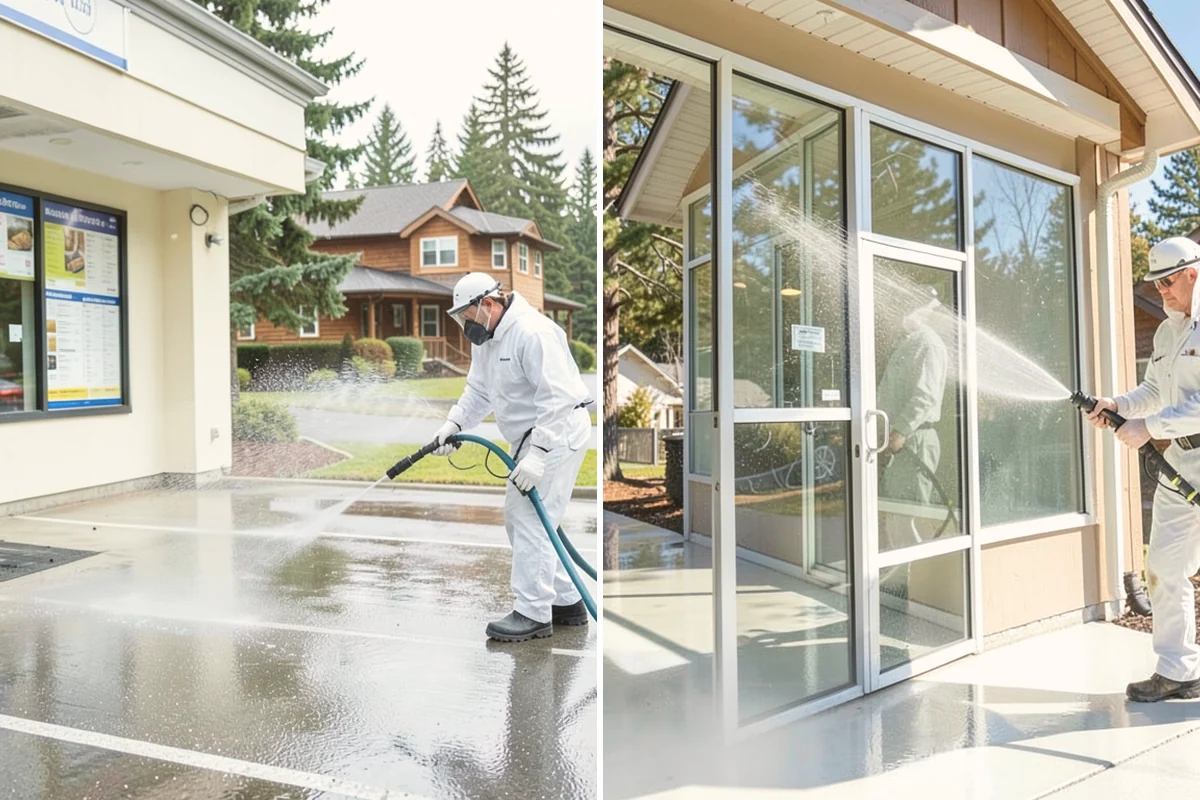 Basketball Court Cleaning in Newcastle, King County, WA - Clear the court and sweep away loose debris