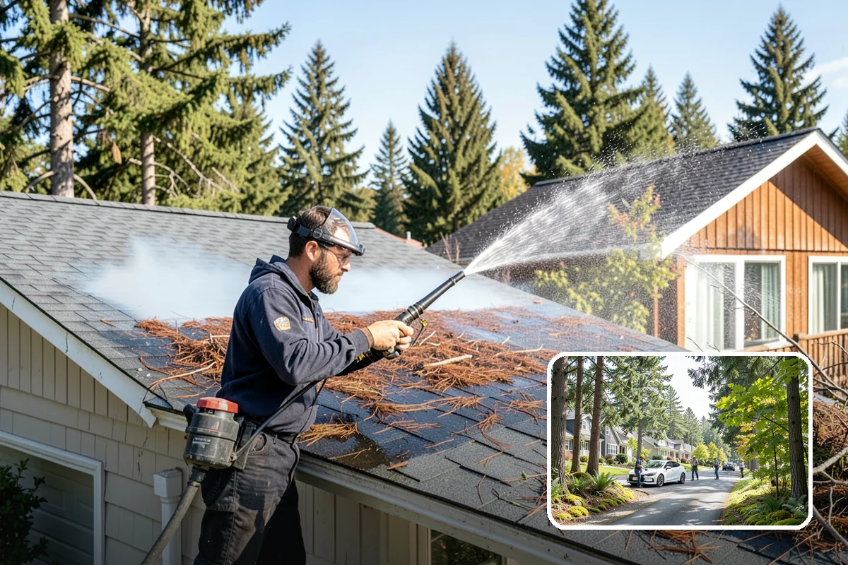 Basketball Court Cleaning in Normandy Park, King County, WA - Restores reliable traction on a moss-slicked surface