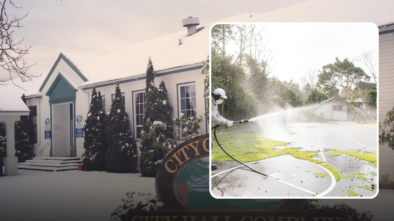 Basketball Court Cleaning in Pacific, King County, WA - We clean residential and community basketball courts, clearing the moss and algae that make Washington sport surfaces dangerously...
