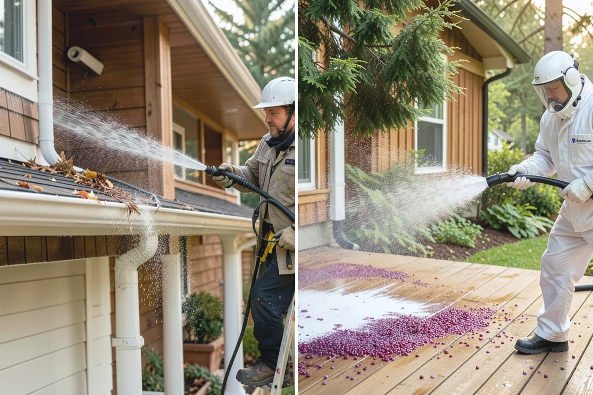 Basketball Court Cleaning in Redmond, King County, WA - Clear the court and sweep away loose debris