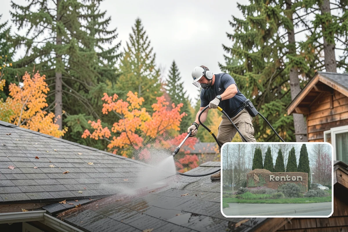 Basketball Court Cleaning in Renton, King County, WA - Restores reliable traction on a moss-slicked surface