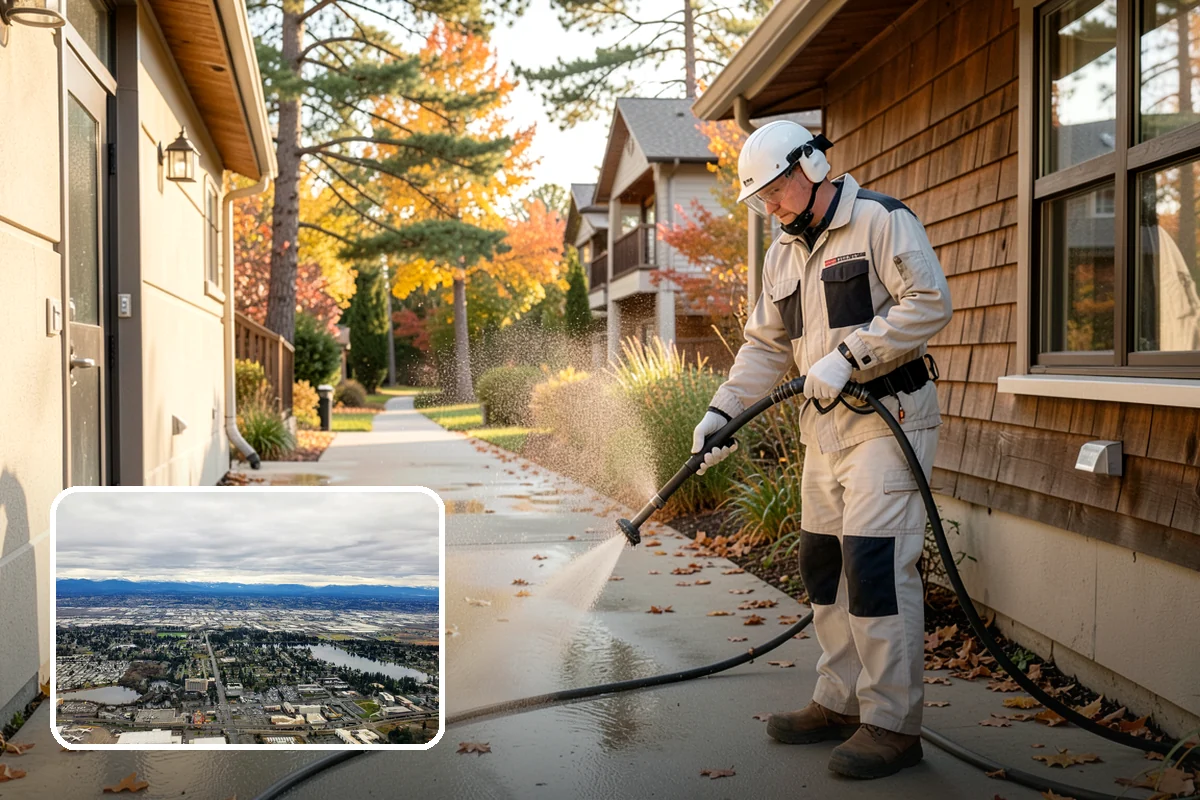 Basketball Court Cleaning in SeaTac, King County, WA - Restores reliable traction on a moss-slicked surface