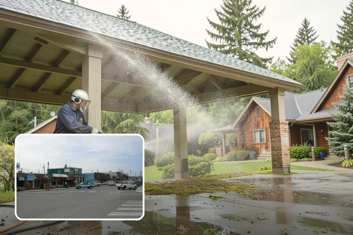Basketball Court Cleaning in Stanwood, Snohomish County, WA - Restores reliable traction on a moss-slicked surface
