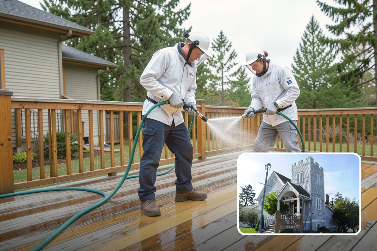 Basketball Court Cleaning in Steilacoom, Pierce County, WA - Restores reliable traction on a moss-slicked surface