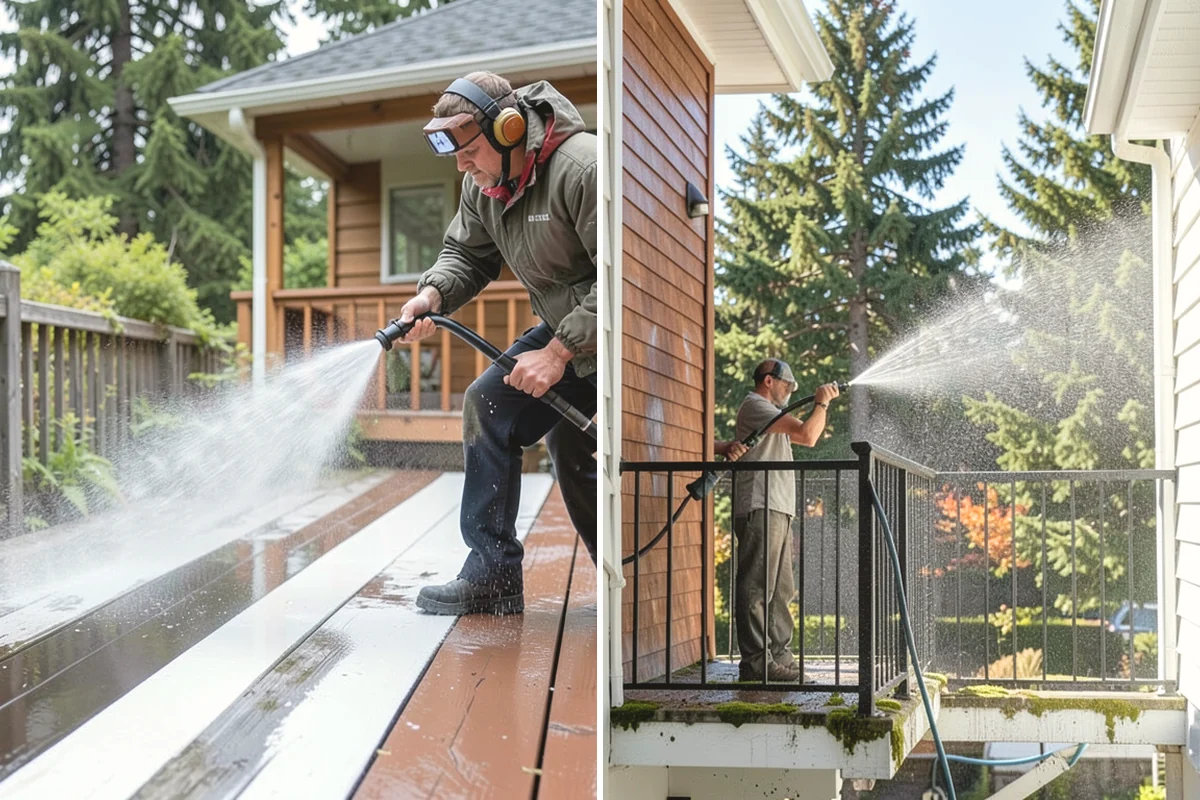 Basketball Court Cleaning in Steilacoom, Pierce County, WA - Clear the court and sweep away loose debris