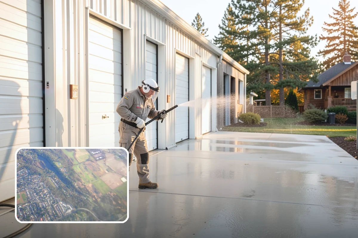 Battery Acid Stain Removal in Algona, King County, WA - Neutralizes acid to halt ongoing concrete damage