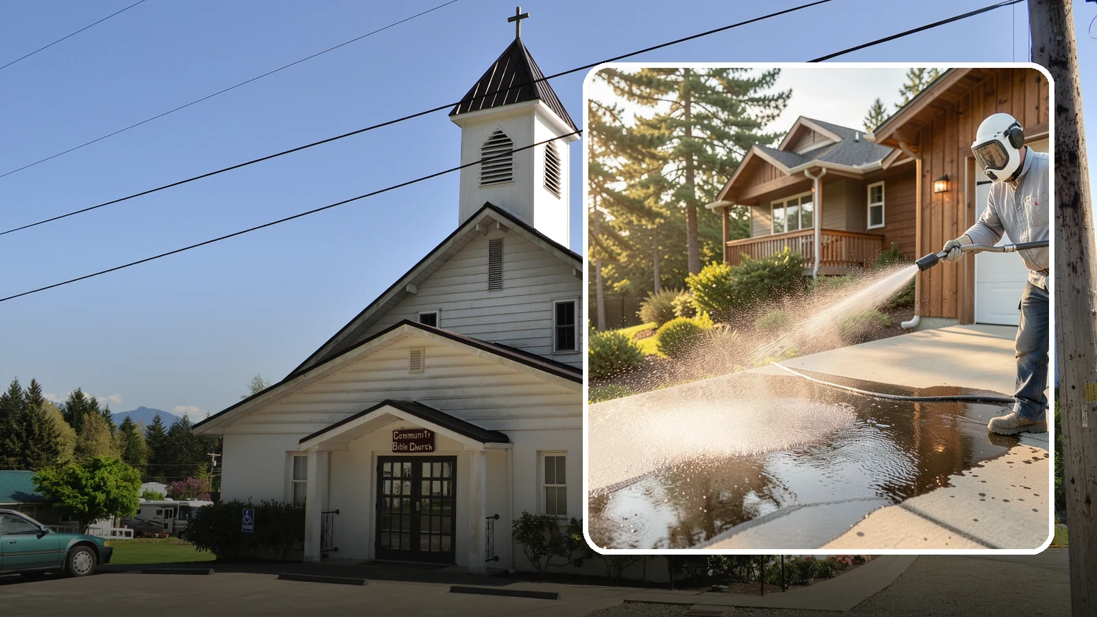 Battery Acid Stain Removal in Concrete, Skagit County, WA - Specialized neutralization and removal of battery acid stains and etching from concrete and garage floors.
