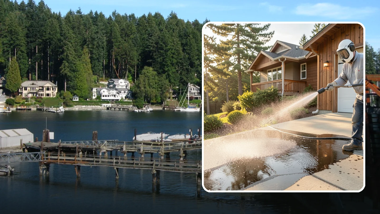 Battery Acid Stain Removal in Gig Harbor, Pierce County, WA - Specialized neutralization and removal of battery acid stains and etching from concrete and garage floors.