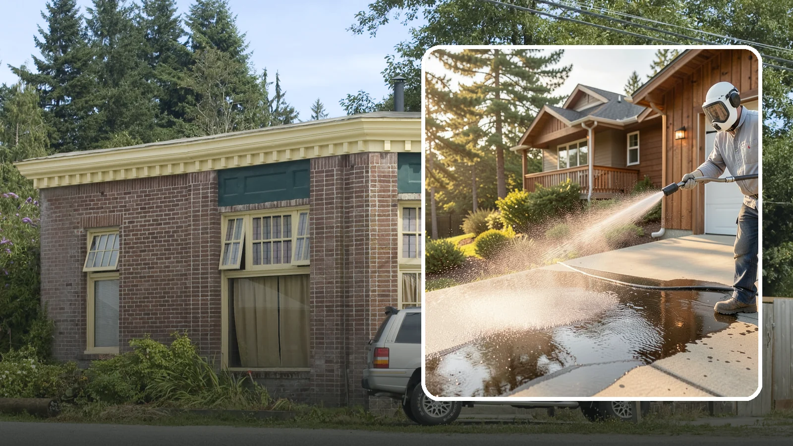 Battery Acid Stain Removal in Hamilton, Skagit County, WA - Specialized neutralization and removal of battery acid stains and etching from concrete and garage floors.