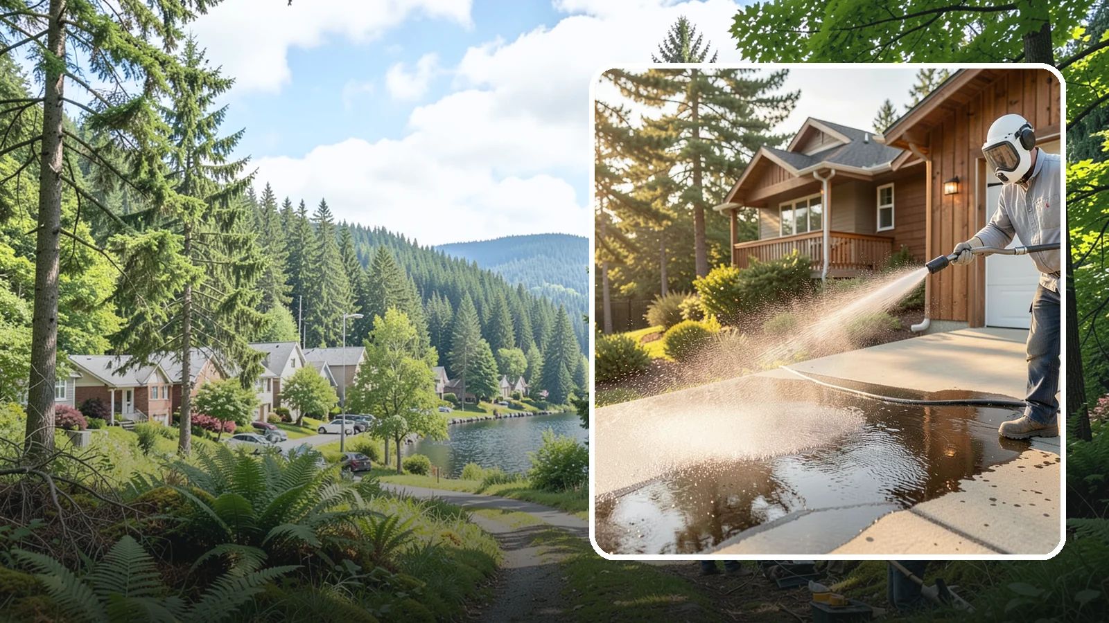 Battery Acid Stain Removal in Lake Forest Park, King County, WA - Specialized neutralization and removal of battery acid stains and etching from concrete and garage floors.