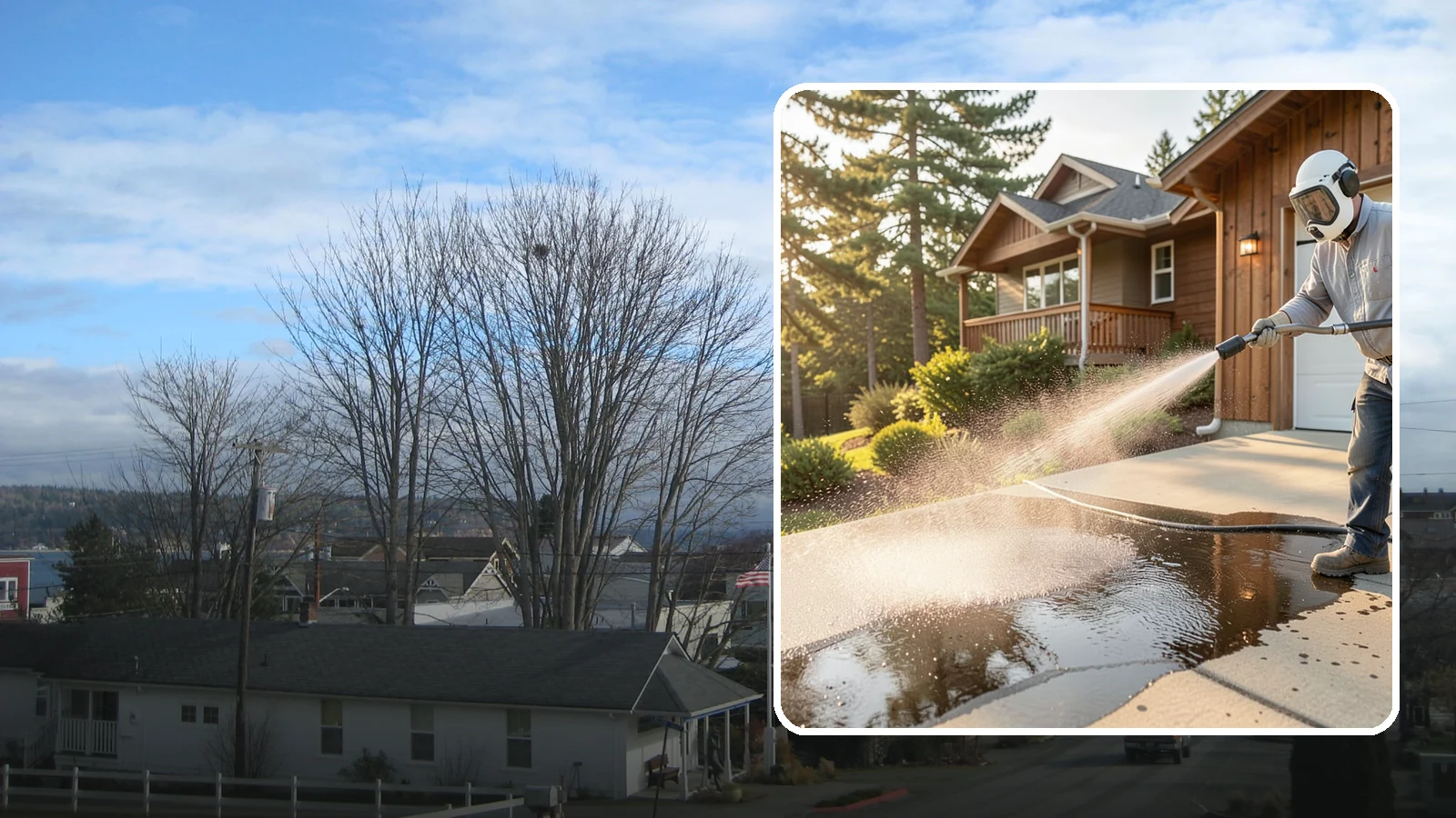 Battery Acid Stain Removal in Langley, Island County, WA - Specialized neutralization and removal of battery acid stains and etching from concrete and garage floors.