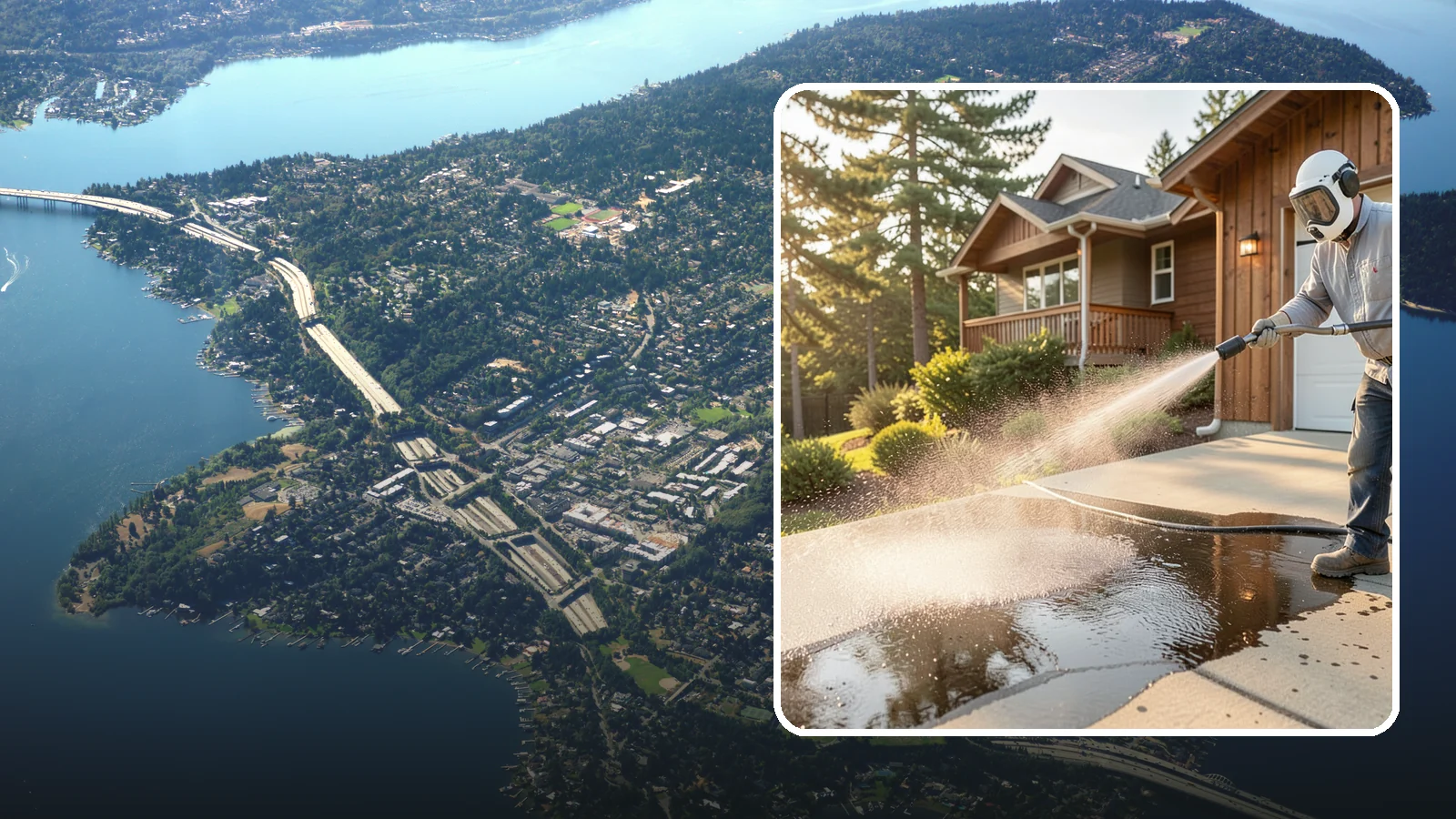 Battery Acid Stain Removal in Mercer Island, King County, WA - Specialized neutralization and removal of battery acid stains and etching from concrete and garage floors.
