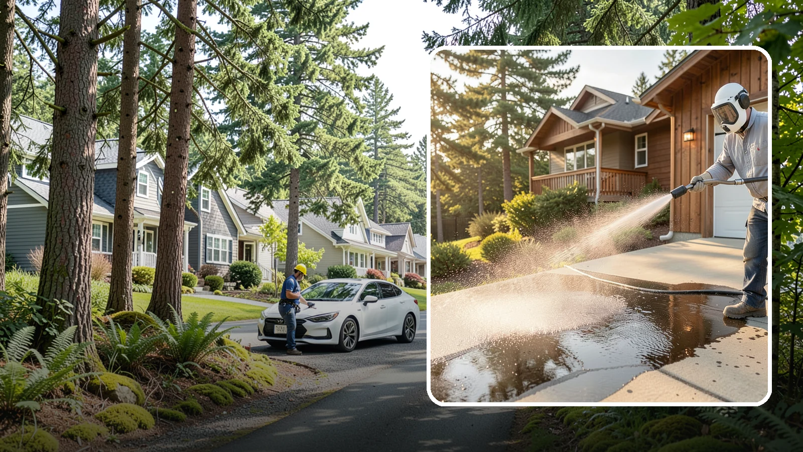 Battery Acid Stain Removal in Normandy Park, King County, WA - Specialized neutralization and removal of battery acid stains and etching from concrete and garage floors.