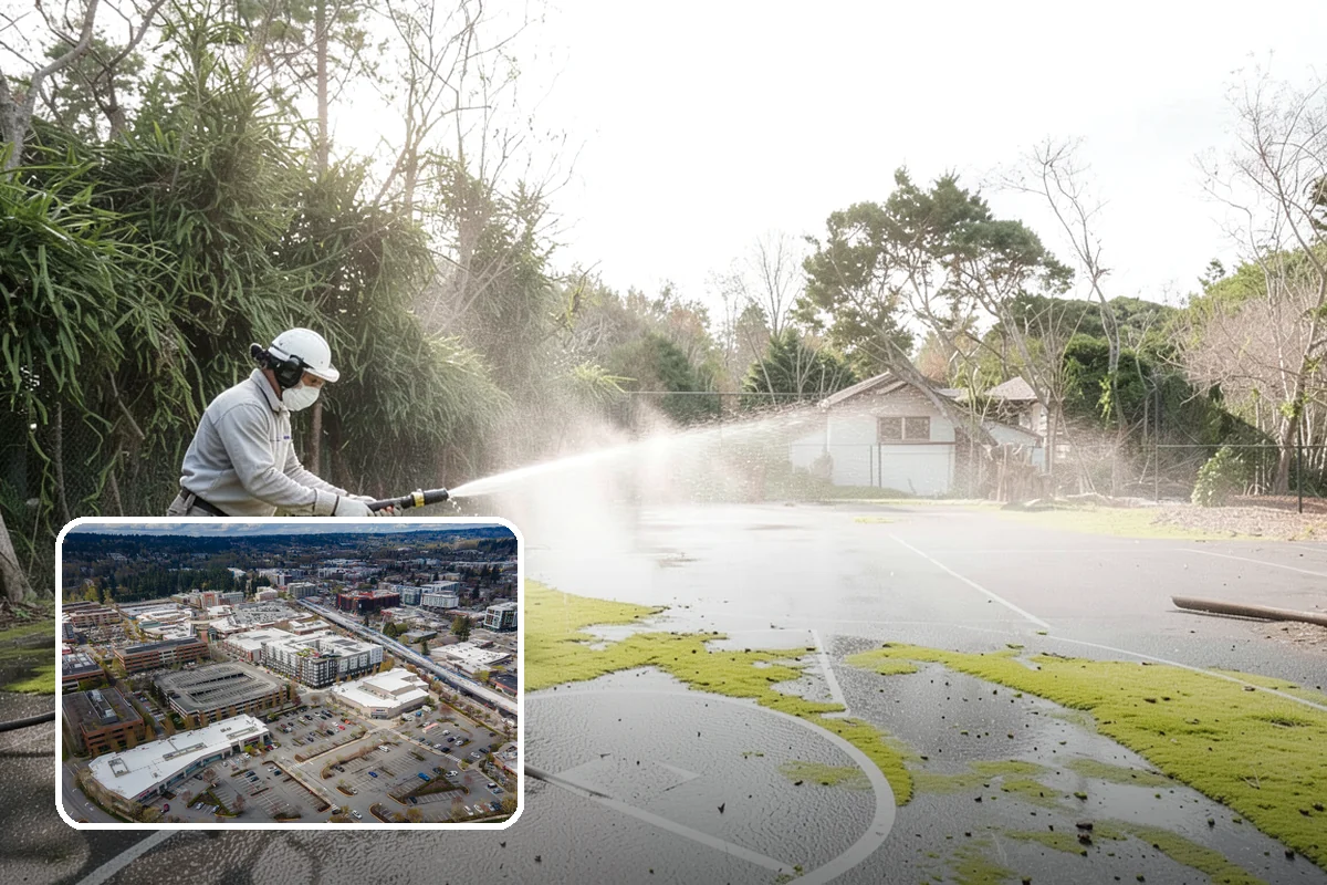 Battery Acid Stain Removal in Redmond, King County, WA - Neutralizes acid to halt ongoing concrete damage