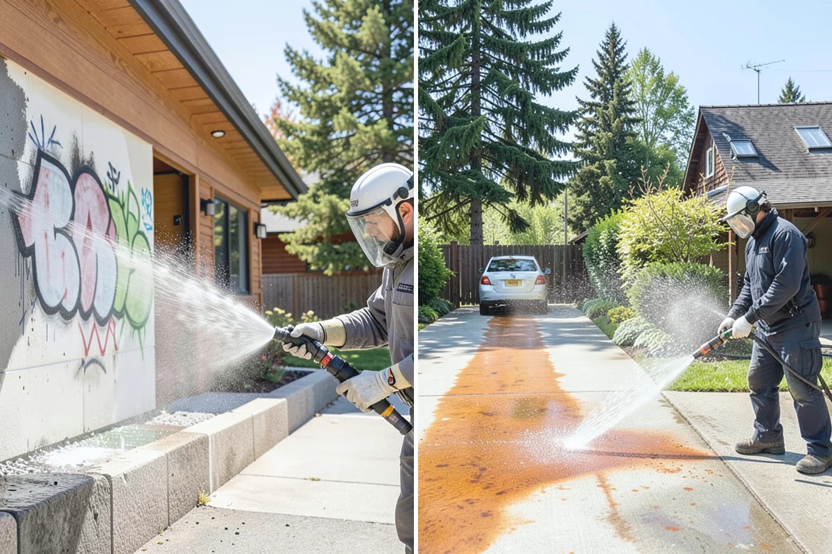 Battery Acid Stain Removal in Renton, King County, WA - Contain the area and neutralize the acid residue
