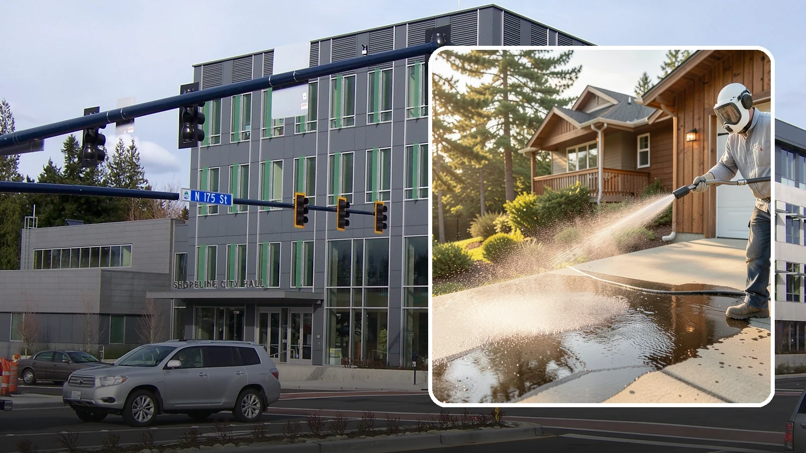 Battery Acid Stain Removal in Shoreline, King County, WA - Specialized neutralization and removal of battery acid stains and etching from concrete and garage floors.