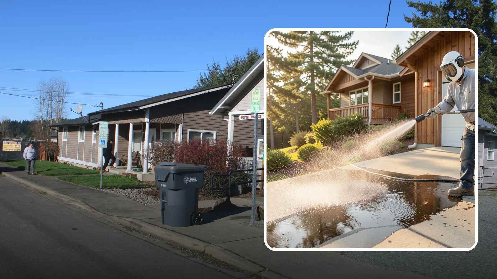 Battery Acid Stain Removal in South Prairie, Pierce County, WA - Specialized neutralization and removal of battery acid stains and etching from concrete and garage floors.