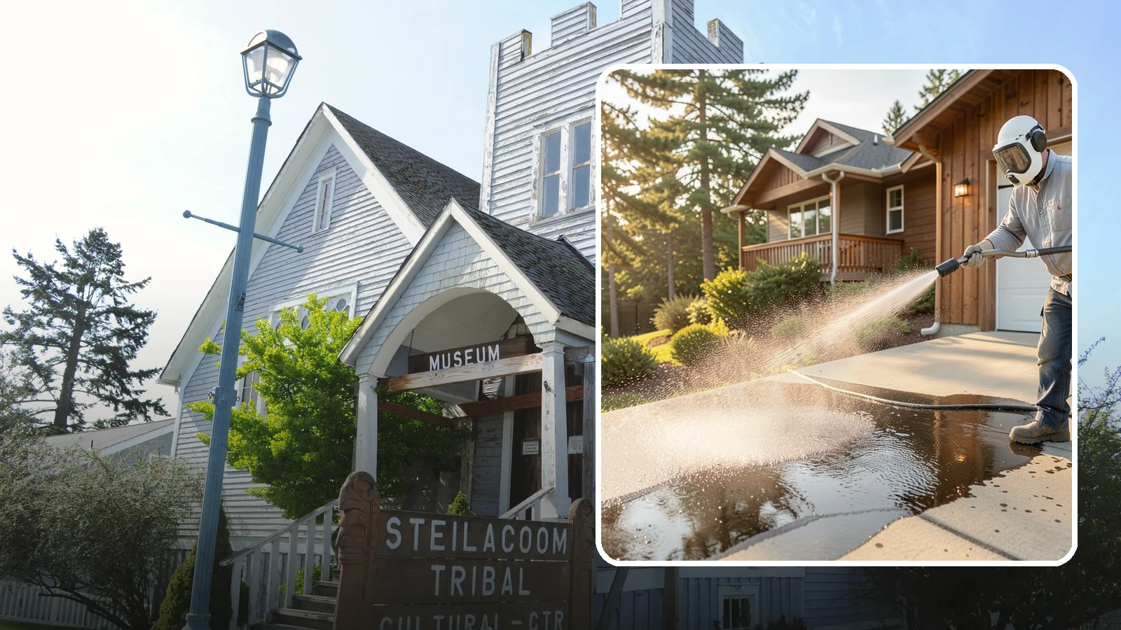 Battery Acid Stain Removal in Steilacoom, Pierce County, WA - Specialized neutralization and removal of battery acid stains and etching from concrete and garage floors.
